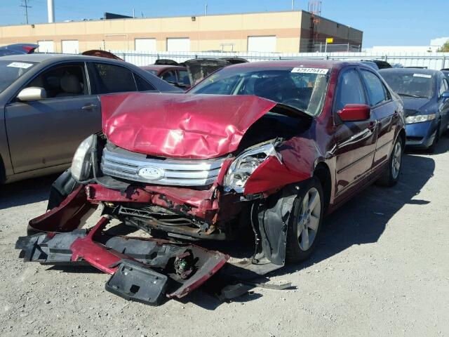 3FAHP07Z87R109373 - 2007 FORD FUSION SE RED photo 2