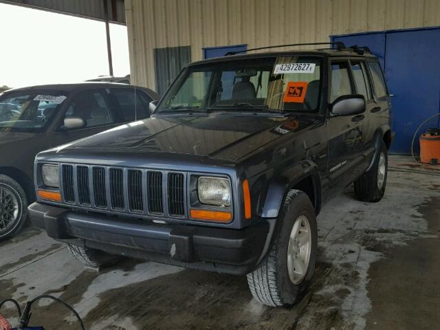 1J4FF48S41L568610 - 2001 JEEP CHEROKEE S BLUE photo 2