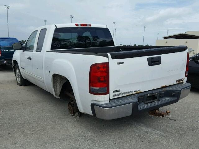 1GTEC29029Z223354 - 2009 GMC SIERRA C15 WHITE photo 3