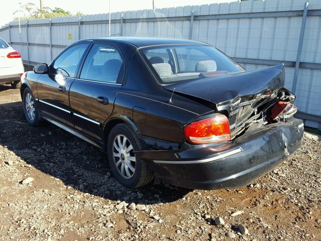 KMHWF35HX4A048898 - 2004 HYUNDAI SONATA BLACK photo 3