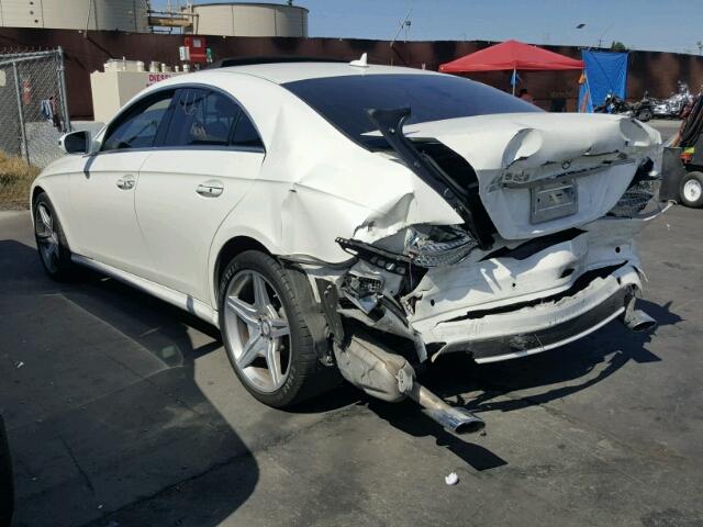 WDDDJ7CB9AA164756 - 2010 MERCEDES-BENZ CLS 550 WHITE photo 3