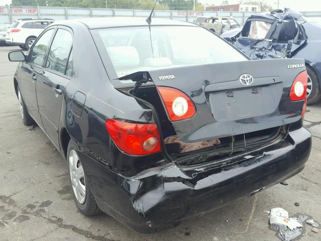 1NXBR30E67Z869454 - 2007 TOYOTA COROLLA BLACK photo 3