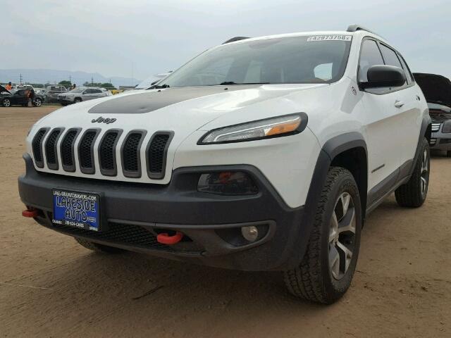 1C4PJMBBXEW145133 - 2014 JEEP CHEROKEE T WHITE photo 2