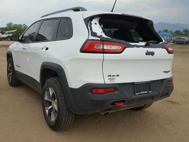 1C4PJMBBXEW145133 - 2014 JEEP CHEROKEE T WHITE photo 3