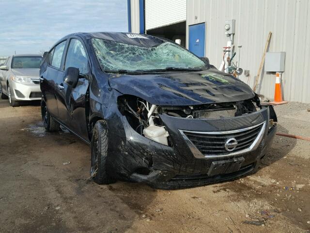 3N1CN7AP9CL803595 - 2012 NISSAN VERSA S BLACK photo 1