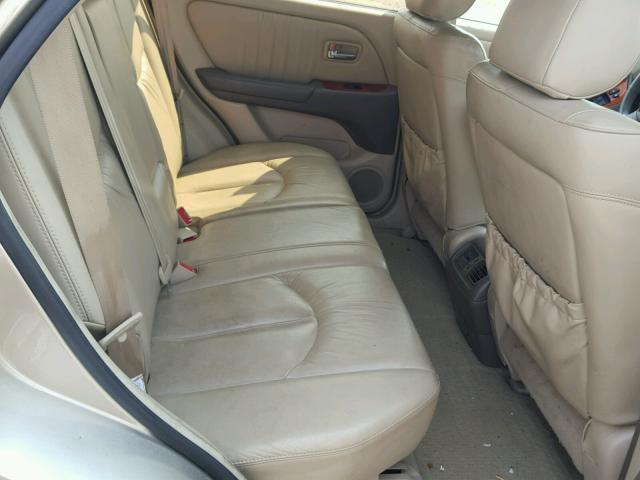 JTJGF10U430162754 - 2003 LEXUS RX 300 TAN photo 6