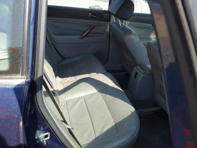 WVWWH63B11E264917 - 2001 VOLKSWAGEN PASSAT GLX BLUE photo 6