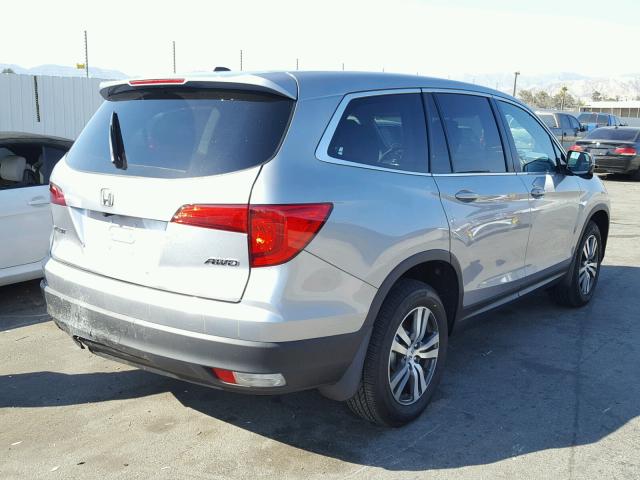 5FNYF6H79HB033663 - 2017 HONDA PILOT EXLN SILVER photo 4