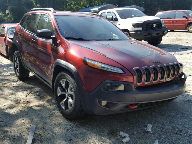 1C4PJMBS4FW668150 - 2015 JEEP CHEROKEE T RED photo 1