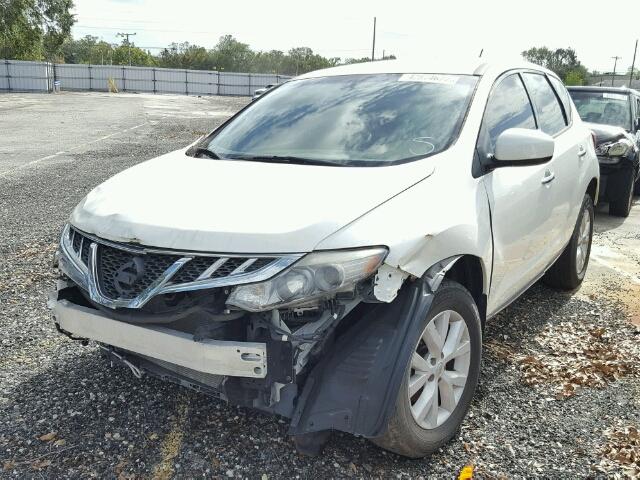 JN8AZ1MUXCW106393 - 2012 NISSAN MURANO S WHITE photo 2