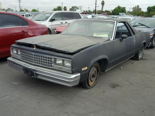 1GCCW80H8DR223730 - 1983 CHEVROLET EL CAMINO CHARCOAL photo 2