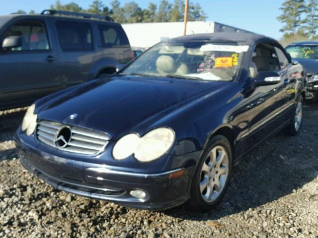 WDBTK65G54T011899 - 2004 MERCEDES-BENZ CLK BLUE photo 2