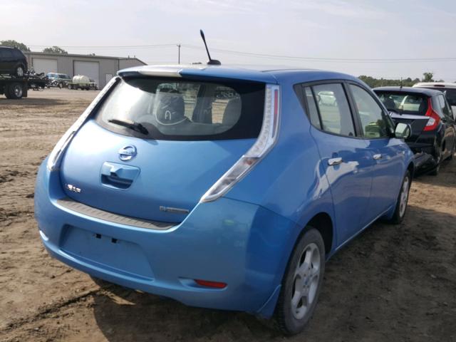 JN1AZ0CP9CT015069 - 2012 NISSAN LEAF SV BLUE photo 4