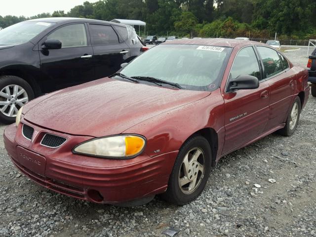 1G2NF52E9YM872776 - 2000 PONTIAC GRAND AM S BURGUNDY photo 2