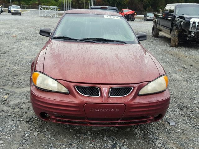 1G2NF52E9YM872776 - 2000 PONTIAC GRAND AM S BURGUNDY photo 9