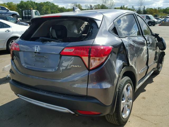 3CZRU6H5XGM732247 - 2016 HONDA HR-V GRAY photo 4