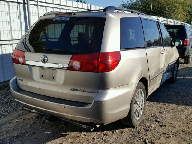 5TDZK22C28S111257 - 2008 TOYOTA SIENNA XLE GOLD photo 4