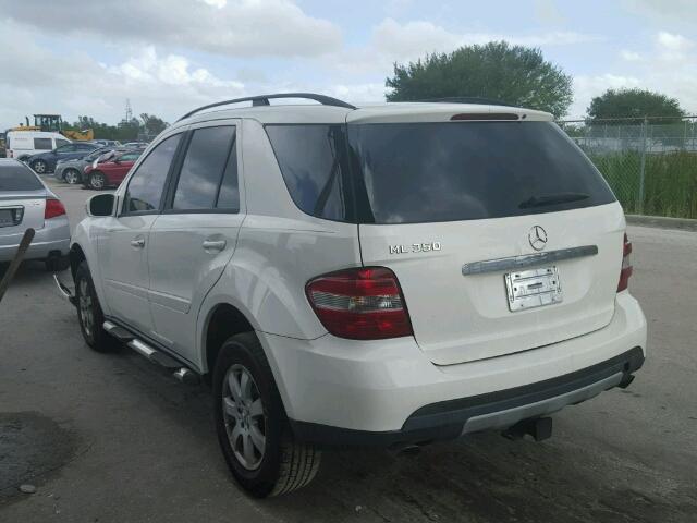 4JGBB86E06A022745 - 2006 MERCEDES-BENZ ML 350 WHITE photo 3