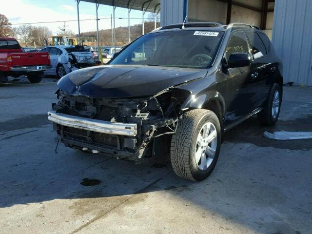 JN8AZ08T97W519732 - 2007 NISSAN MURANO SL BLACK photo 2