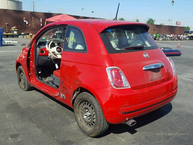 3C3CFFAR7FT527965 - 2015 FIAT 500 POP RED photo 3