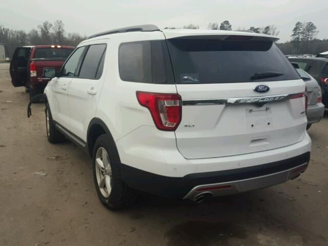 1FM5K8D83GGC38470 - 2016 FORD EXPLORER X WHITE photo 3