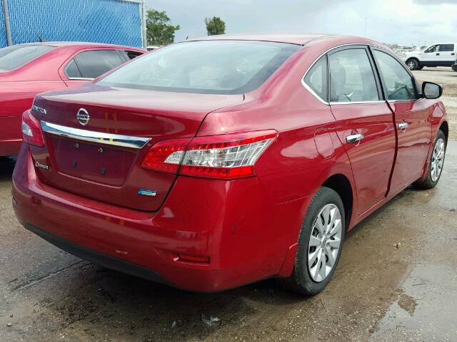 3N1AB7AP2EL689877 - 2014 NISSAN SENTRA RED photo 4