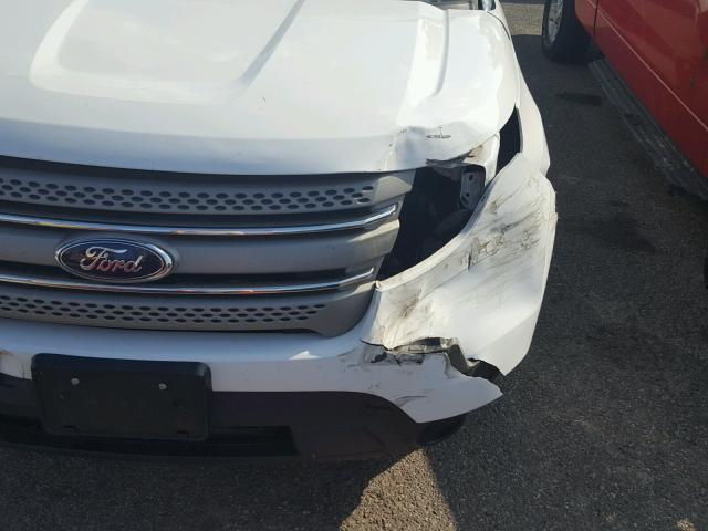 1FM5K7B84DGB03278 - 2013 FORD EXPLORER WHITE photo 9