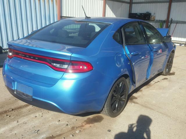 1C3CDFFA8GD819348 - 2016 DODGE DART SXT S BLUE photo 4