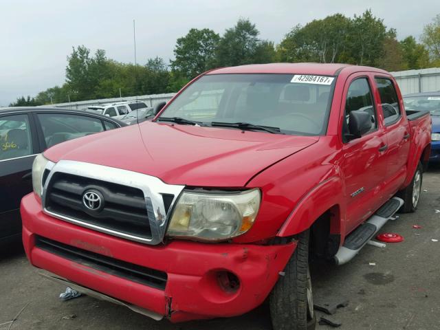 5TELU42N75Z115641 - 2005 TOYOTA TACOMA RED photo 2