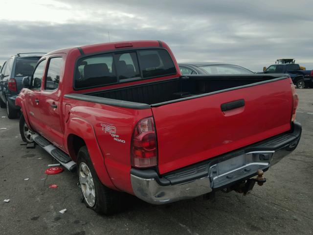 5TELU42N75Z115641 - 2005 TOYOTA TACOMA RED photo 3