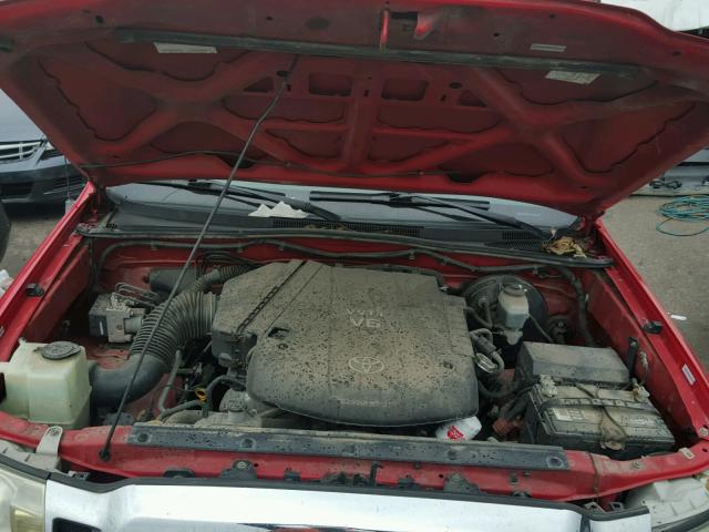 5TELU42N75Z115641 - 2005 TOYOTA TACOMA RED photo 7