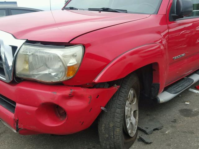 5TELU42N75Z115641 - 2005 TOYOTA TACOMA RED photo 9