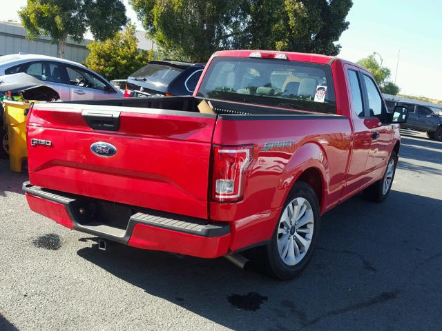 1FTEX1CP2GKE86390 - 2016 FORD F150 SUPER RED photo 4