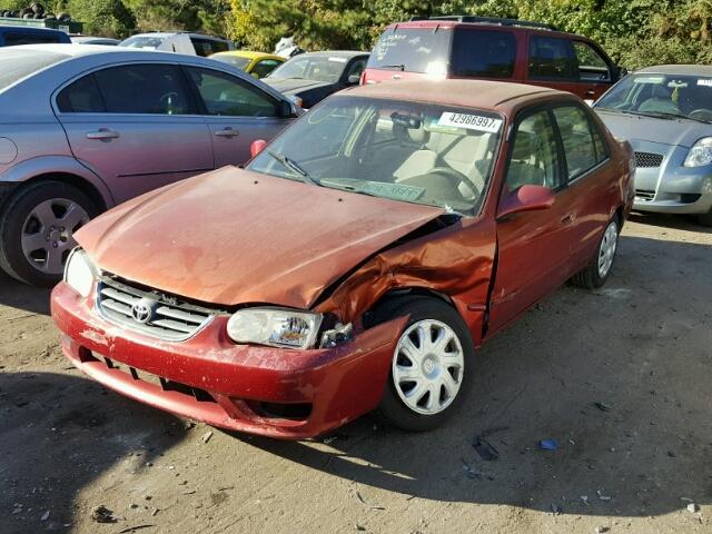 1NXBR12EX1Z504008 - 2001 TOYOTA COROLLA CE RED photo 2