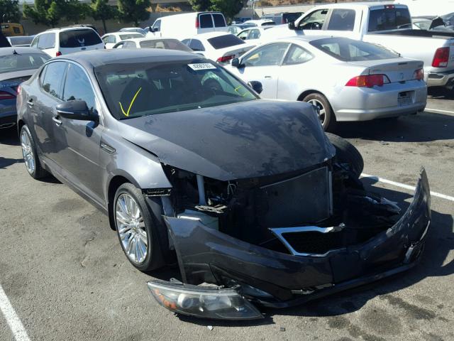 KNAGN4A77B5064302 - 2011 KIA OPTIMA EX GRAY photo 1