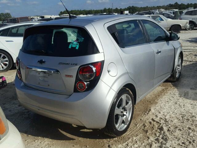 1G1JE6SB3E4227151 - 2014 CHEVROLET SONIC LTZ SILVER photo 4