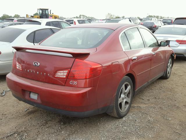 JNKCV51E23M329395 - 2003 INFINITI G35 RED photo 4