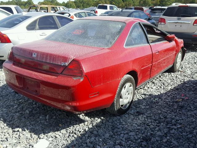 1HGCG2248YA019343 - 2000 HONDA ACCORD LX RED photo 4