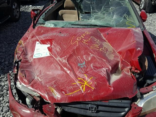 1HGCG2248YA019343 - 2000 HONDA ACCORD LX RED photo 7