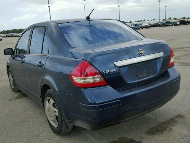 3N1BC11EX9L364462 - 2009 NISSAN VERSA BLUE photo 3