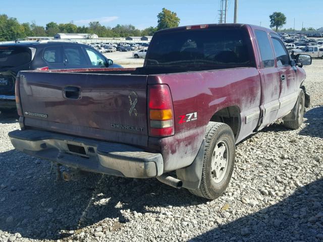 2GCEK19T421269189 - 2002 CHEVROLET SILVERADO MAROON photo 4