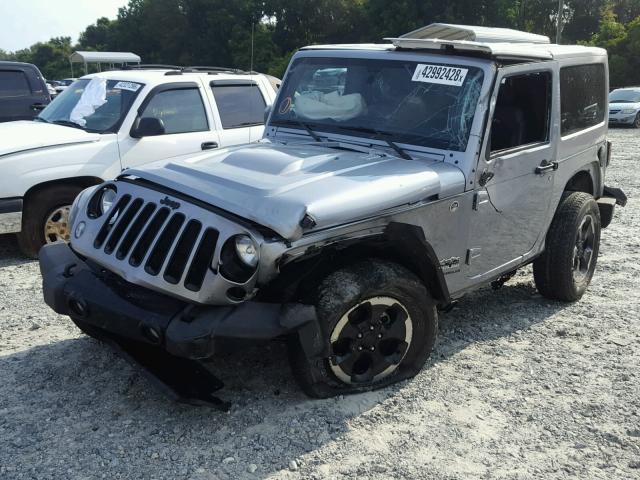 1C4AJWBG6EL239752 - 2014 JEEP WRANGLER S SILVER photo 2