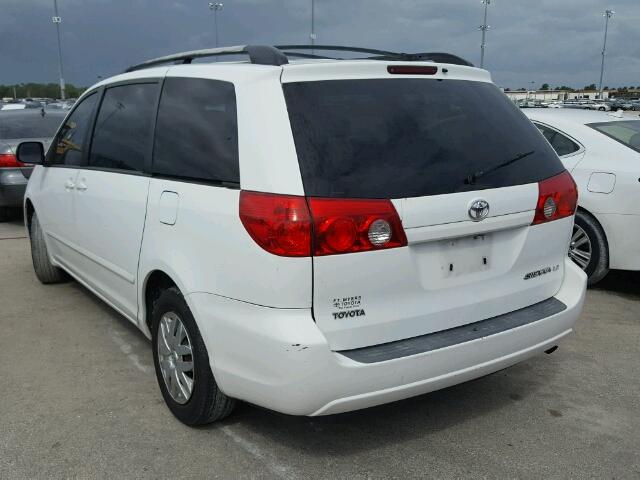 5TDZK23C78S178144 - 2008 TOYOTA SIENNA CE WHITE photo 3