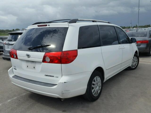 5TDZK23C78S178144 - 2008 TOYOTA SIENNA CE WHITE photo 4