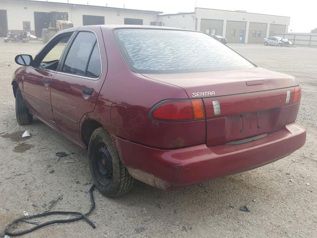 3N1AB41D9VL035608 - 1997 NISSAN SENTRA XE RED photo 3