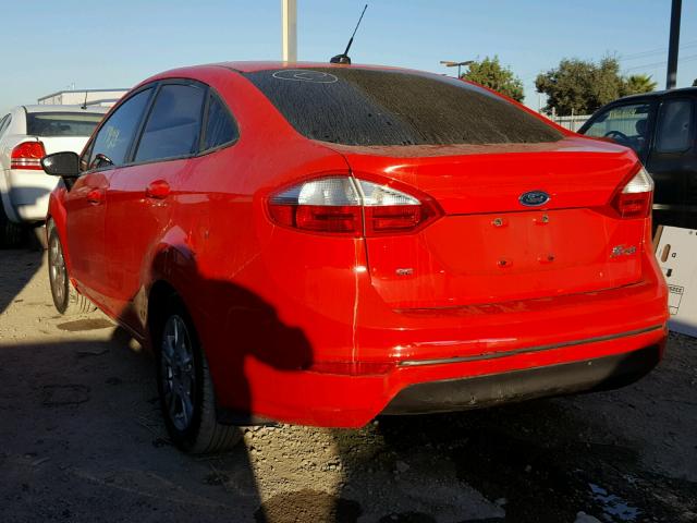 3FADP4BJXEM111370 - 2014 FORD FIESTA SE RED photo 3