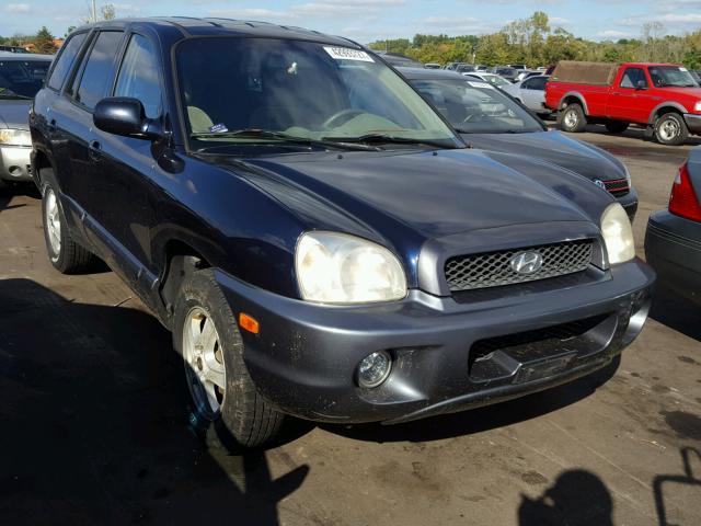 KM8SC73D64U845324 - 2004 HYUNDAI SANTA FE G BLUE photo 1