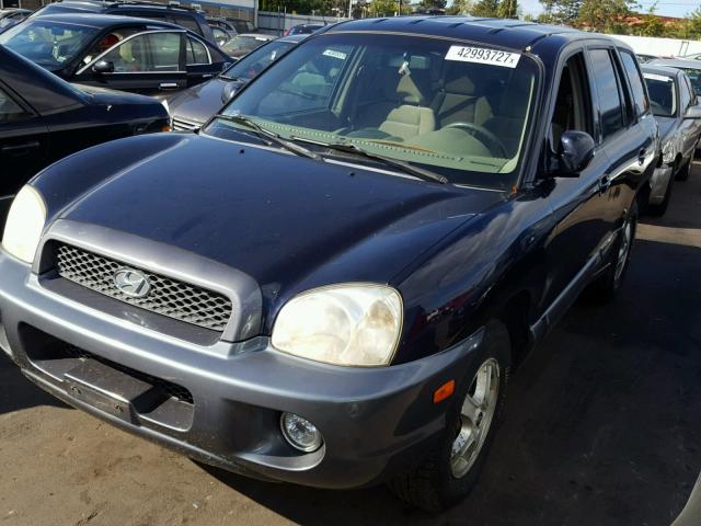 KM8SC73D64U845324 - 2004 HYUNDAI SANTA FE G BLUE photo 2