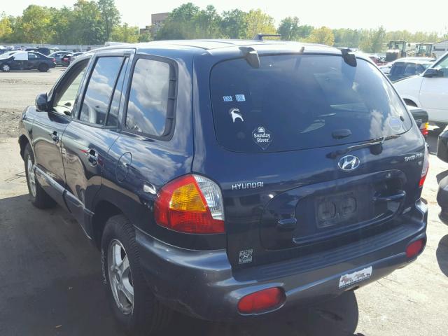 KM8SC73D64U845324 - 2004 HYUNDAI SANTA FE G BLUE photo 3