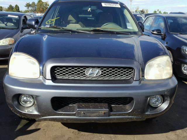 KM8SC73D64U845324 - 2004 HYUNDAI SANTA FE G BLUE photo 9